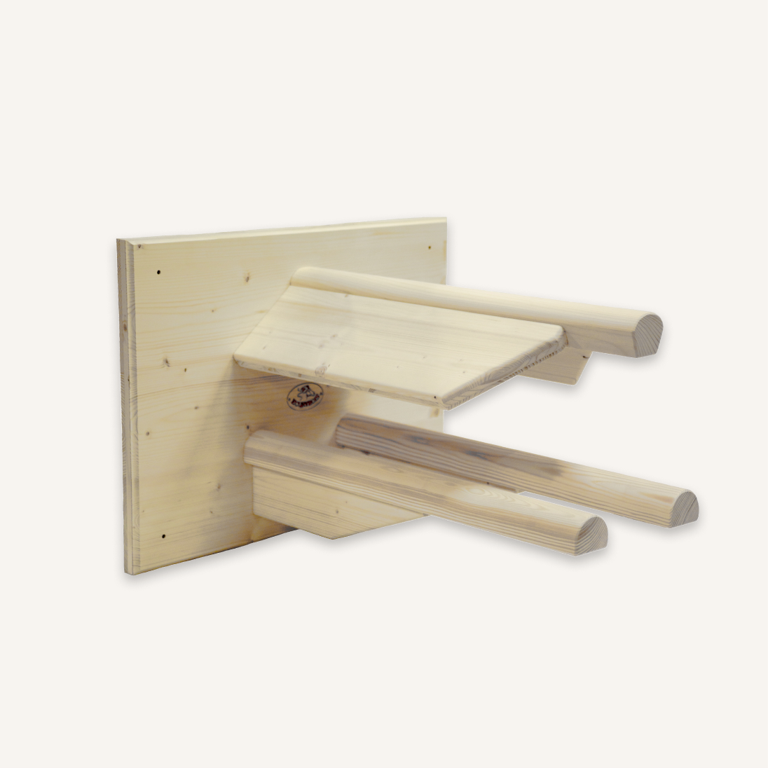 Classic wall-mounted saddle rack, 2 pad holders